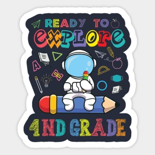 Ready to Explore 4nd Grade Astronaut Back to School Sticker